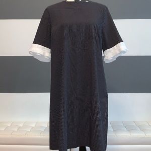 New York & Company polka dot black/white dress XL